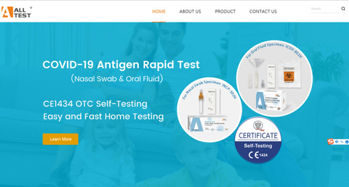 Latest company news about Вебсайт темы ALLTEST BIOTECH COVID-19 теперь в реальном маштабе времени